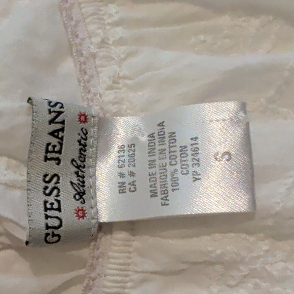 GUESS VINTAGE white tiered a-line skirt - size small - Picture 2 of 6